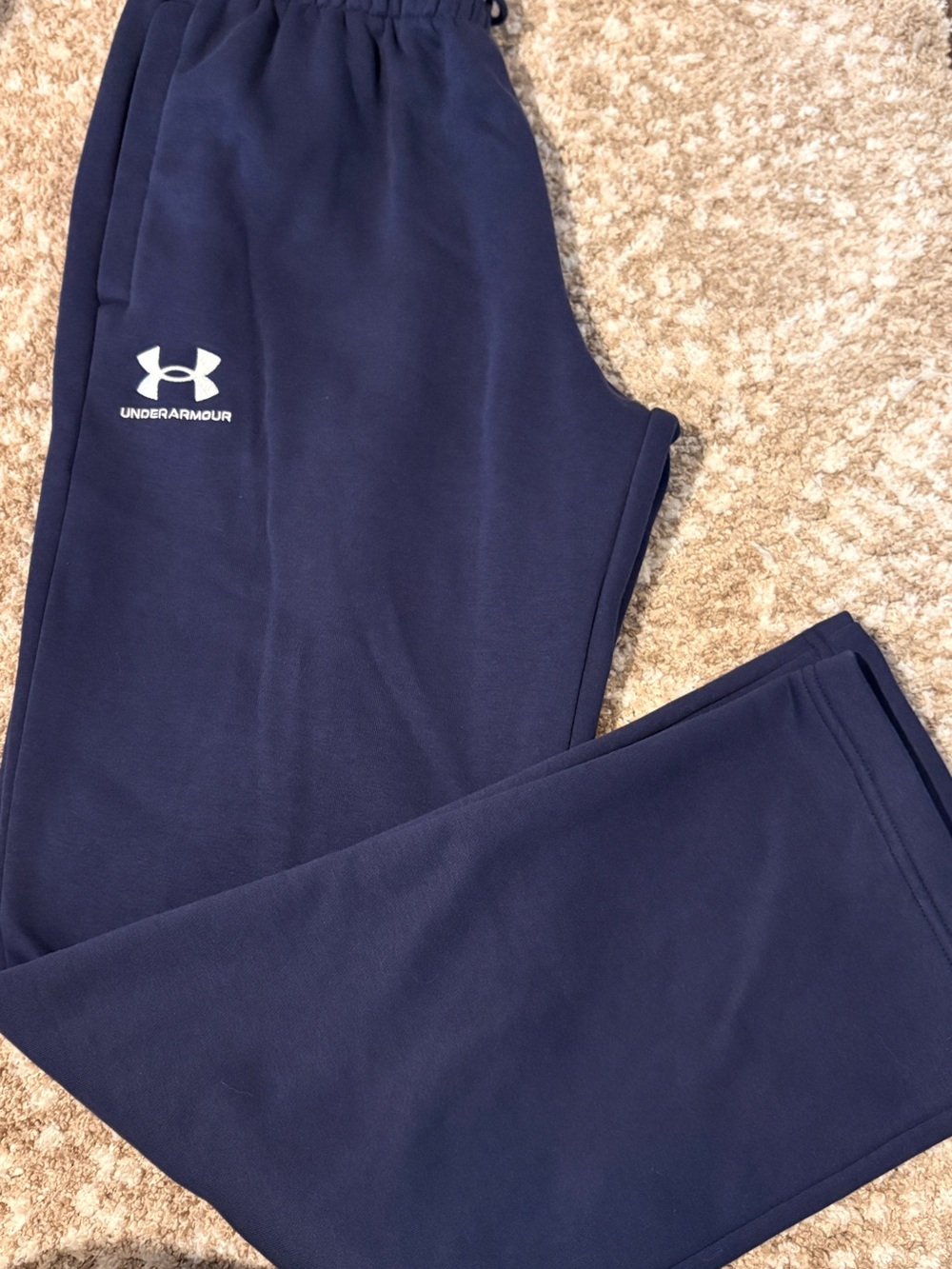 Under Armour Navy & White Men's Jogger Sweatpants
